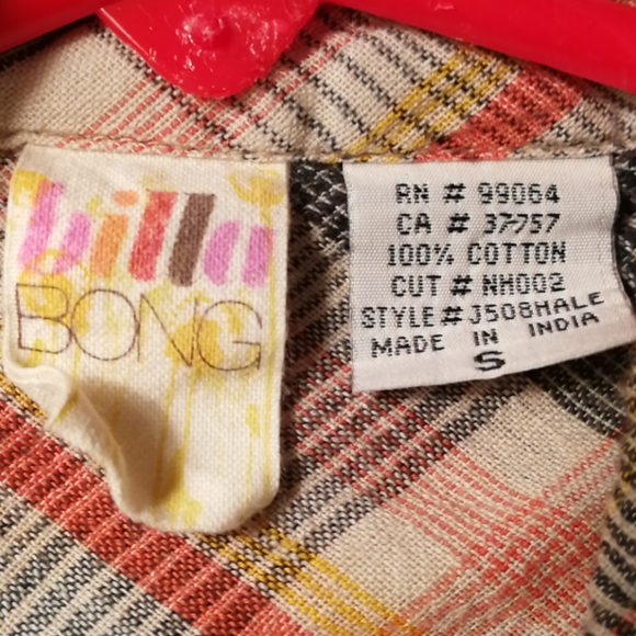 Billabong Plaid Long Sleeve Top - Picture 8 of 12